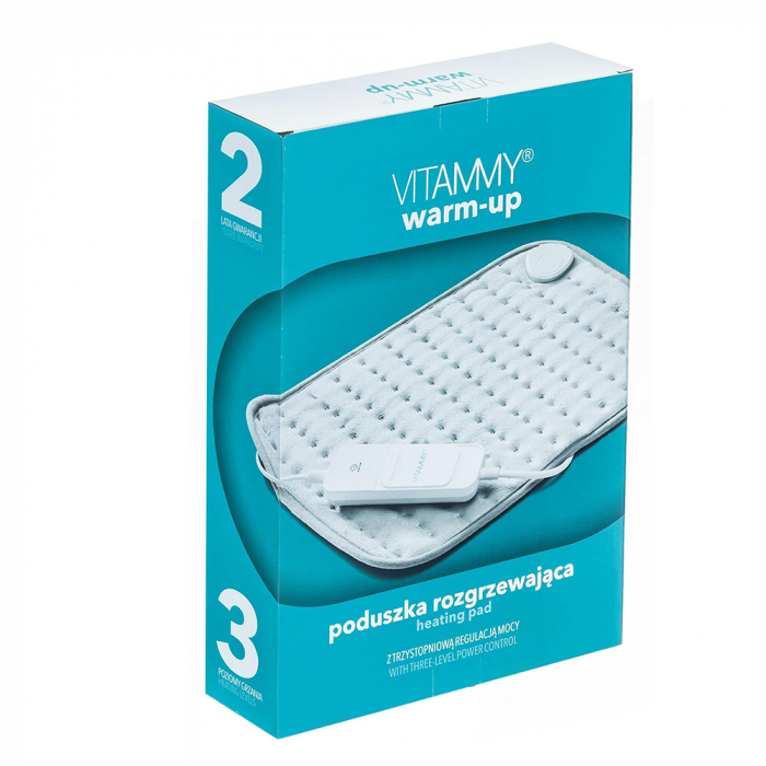 Perna cu incalzire electrica Vitammy Warm-up, 30 x 40 cm, 3 trepte de incalzire, termostat cu senzor, material placut, spalare manuala, SS18, resigilata [4]