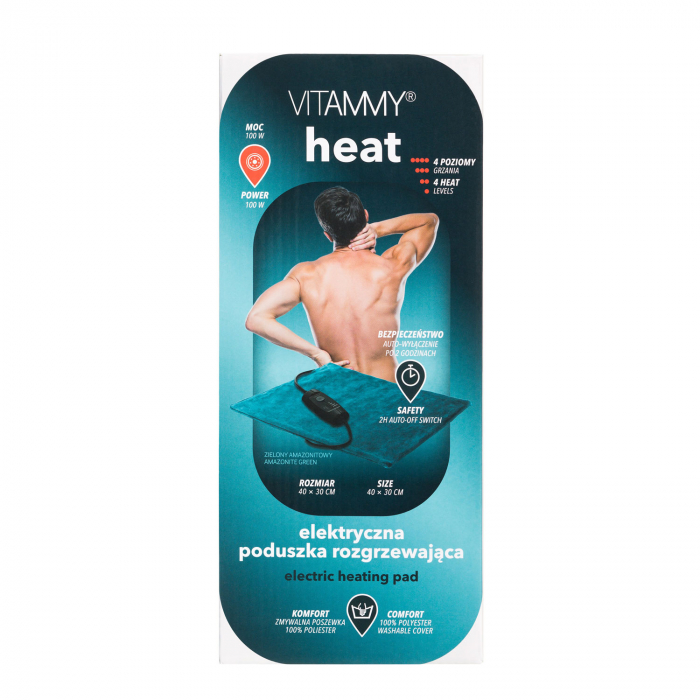 Perna cu incalzire electrica VITAMMY Heat JY6500 Amazonite, pentru spate si gat, Verde inchis [4]