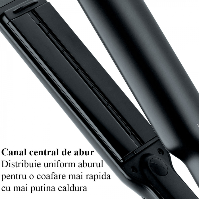 Placa de indreptat parul cu aburi Hot Tools Steamstyler, Pro Artist Black Gold collection, 38 mm, 6 trepte de temperatura, 3 setari de aburi, invelis din titan, HTST4002BGUKE [4]