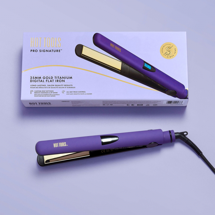 Placa de indreptat parul Hot Tools Gold Titanium, afisaj digital, 25 mm, Pro Signature, HTST2578UKE [5]