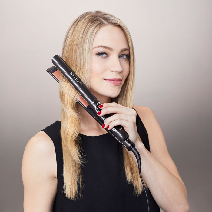 Placa de indreptat parul REVLON Salon Straight Copper Smooth Styler RVST2175E2, afisaj LCD [4]