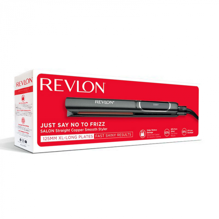 Placa de indreptat parul REVLON Salon Straight Copper Smooth Styler RVST2175E2, afisaj LCD, resigilata [4]
