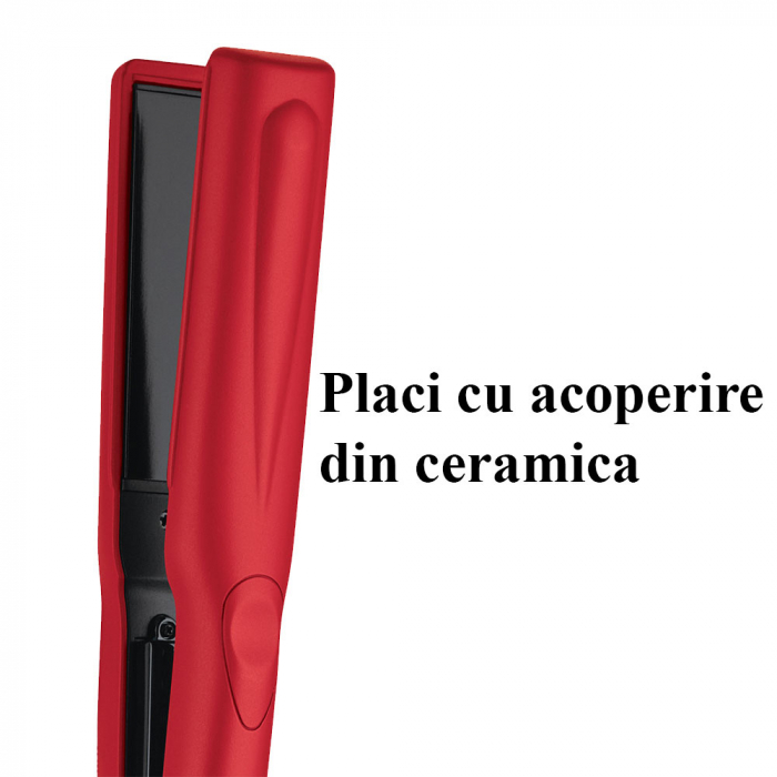 Placa de indreptat parul Revlon Smooth Results RVST2176GPE, temperatura pana la 200 grade, husa si perie de par Revlon cadou [4]