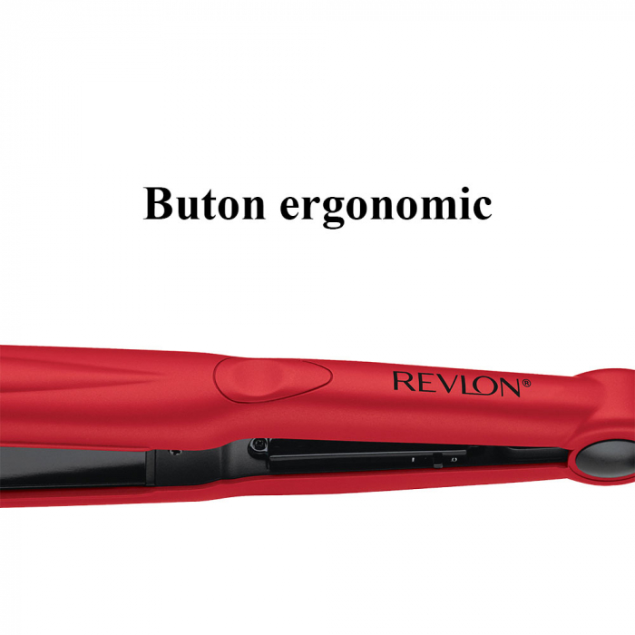 Placa de indreptat parul Revlon Smooth Results RVST2176GPE, temperatura pana la 200 grade, husa si perie de par Revlon cadou [5]