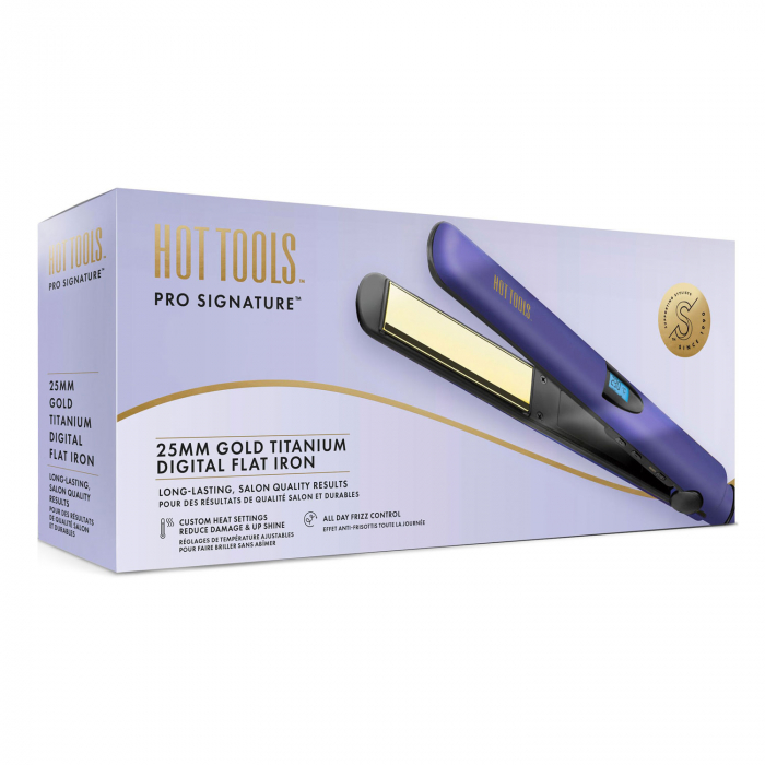 Placa de indreptat parul Hot Tools Gold Titanium, afisaj digital, 25 mm, Pro Signature, HTST2578UKE [4]