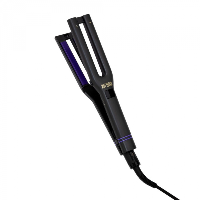 Placa dubla de indreptat parul Hot Tools Pro Signature HTST2589UKE, 4 placi ceramice cu carbon activ, incalzire individuala pe fiecare parte, afisaj LCD, 30 trepte de temperatura cu afisaj LED [3]