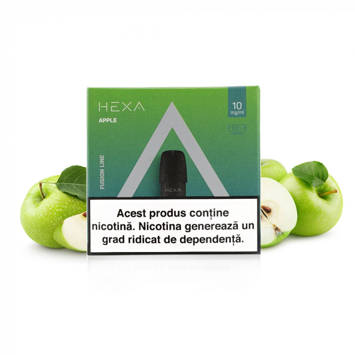 Pod HEXA Apple, set 2 cartuse lichid tigara electronica Hexa, mere, 10 mg nicotina [3]