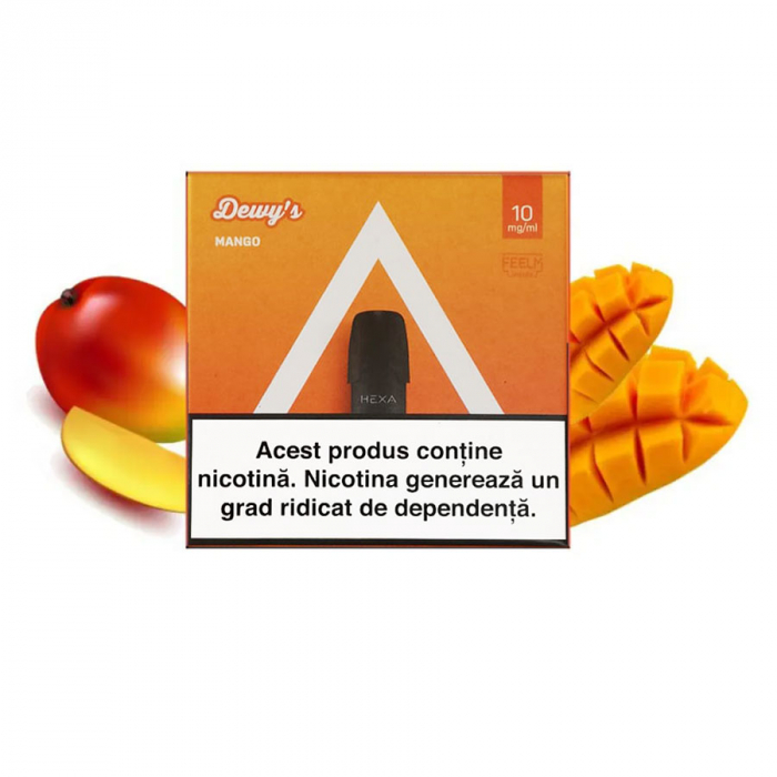 Pod HEXA Mango, set 2 cartuse lichid tigara electronica Hexa, mango, 10 mg nicotina [3]
