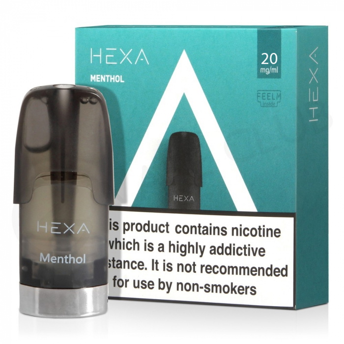 Pod HEXA Menthol, set 2 cartuse lichid tigara electronica Hexa, menta, 20 mg nicotina [3]