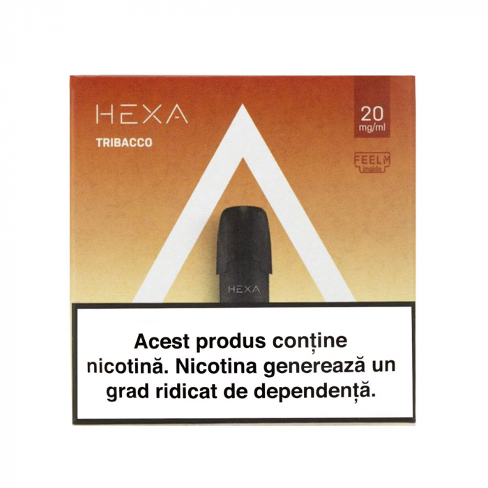 Pod HEXA Tribacco, set 2 cartuse lichid tigara electronica Hexa, tutun, 20 mg nicotina [3]
