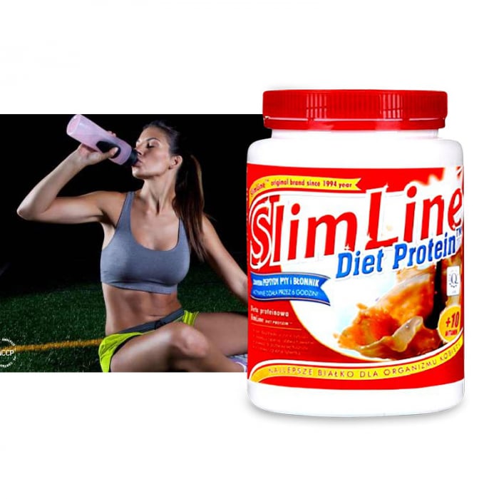 Proteine pentru slabit Megabol Diet Protein Slim Line, vitamine si fibre proteice cu digestie lenta, satietate pana la 6 ore [5]
