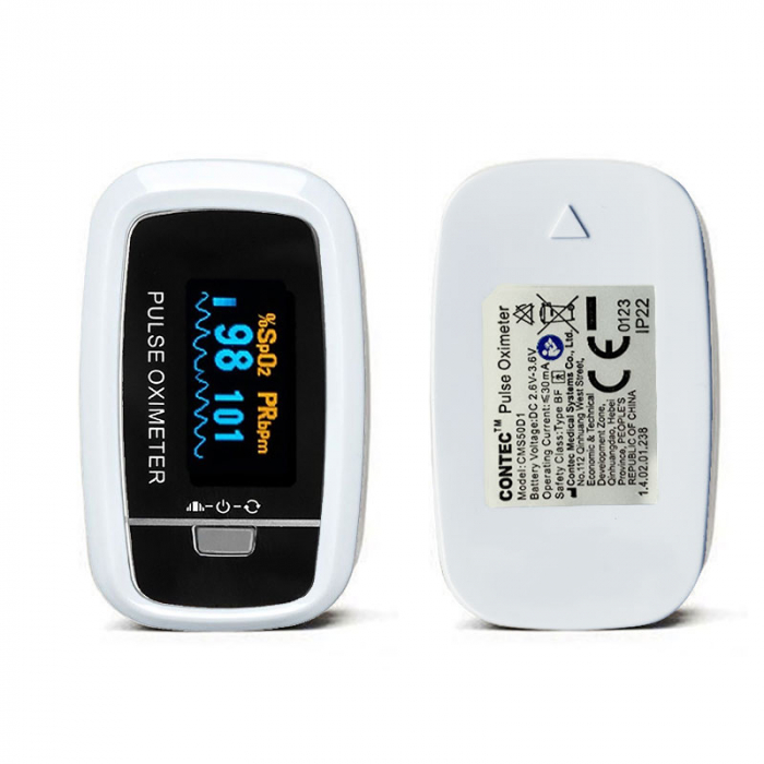 Pulsoximetru Contec CMS50D1, indica nivelul de saturatie a oxigenului din sange, masoara rata pulsului [4]