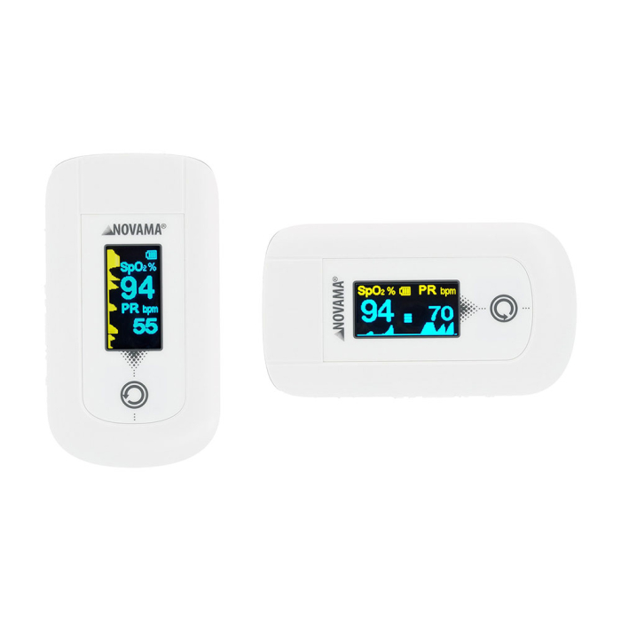 Pulsoximetru Novama Sanso, masoara saturatia de oxigen din sange si pulsul, algoritm de toleranta la miscare, ecran OLED bicolor, functie de schimbare a orientarii ecranului, Alb [2]