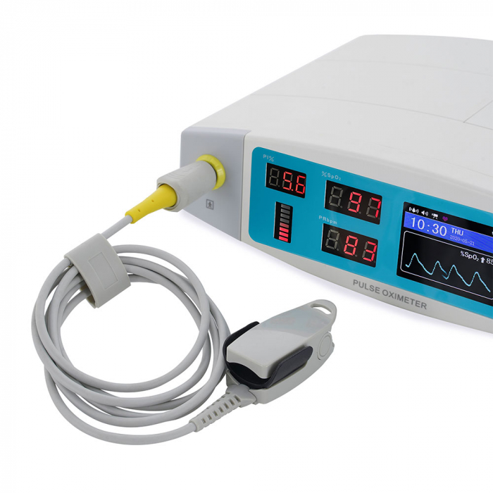 Pulsoximetru profesional Contec CMS70A, senzor adulti, masoara saturatia de oxigen si rata pulsului, functie alarma si ceas, soft PC [5]