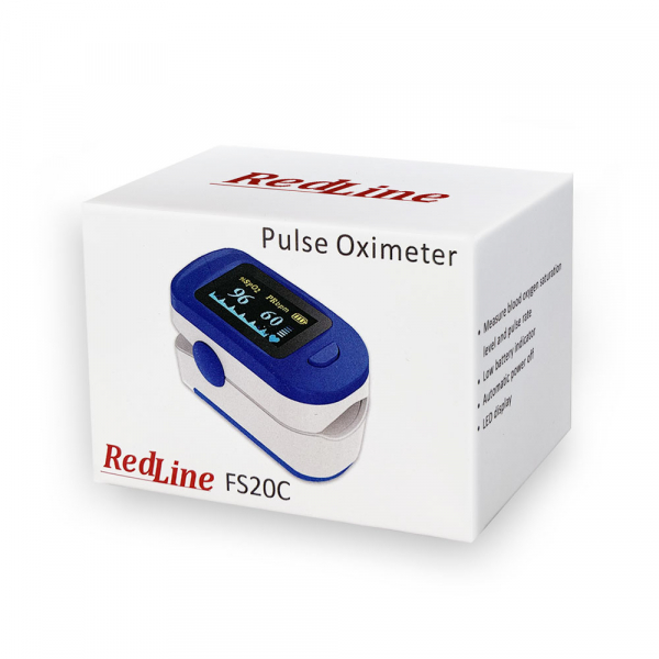 Pulsoximetru RedLine FS20C, negru, indica nivelul de saturatie a oxigenului, masoara rata pulsului [6]