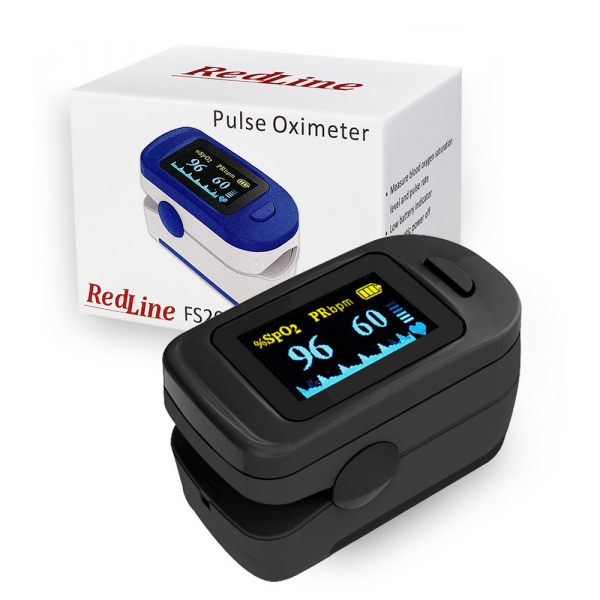 Pulsoximetru RedLine FS20C, negru, indica nivelul de saturatie a oxigenului, masoara rata pulsului [5]