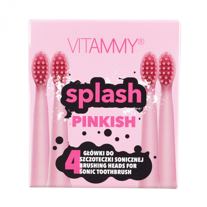 Set 4 rezerve periuta de dinti VITAMMY Splash Pinkish, Roz [3]