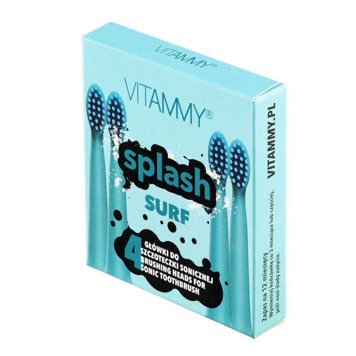 Set 4 rezerve periuta de dinti VITAMMY Splash Surf, Albastru [4]