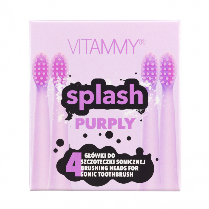 Set 4 rezerve periuta de dinti VITAMMY Splash Purply, Violet [2]