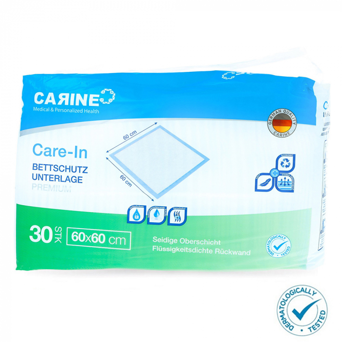 Set 30 buc aleze igienice premium Carine, 60x60 cm, pentru animale de companie, absorbtie ridicata, testate dermatologic, dispozitiv medical [2]