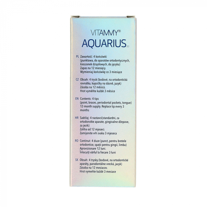 Set 4 rezerve duze profesionale Vitammy Aquarius, pentru irigatorul bucal Vitammy Aquarius, Transparent [5]