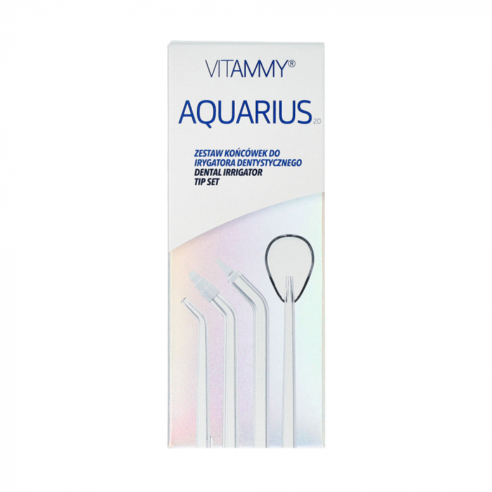 Set 4 rezerve duze profesionale Vitammy Aquarius, pentru irigatorul bucal Vitammy Aquarius, Transparent [4]