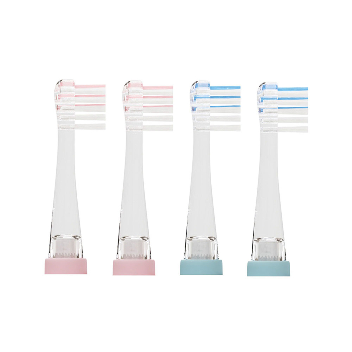 Set 4 rezerve periuta de dinti Vitammy Nova, compatibile cu periutele de dinti electrice Vitammy Bunny si ePUPPY, pentru copii 3-6 ani, Roz si albastru [2]