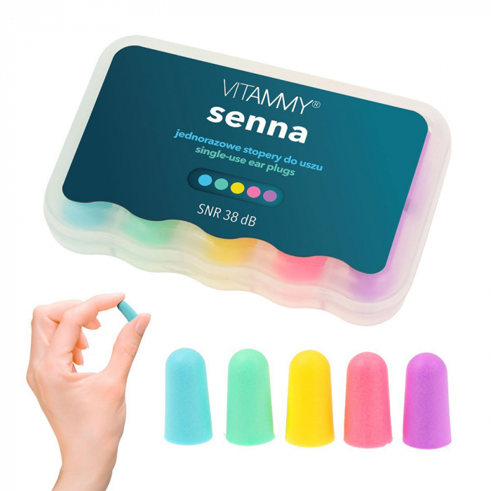 Set 5 perechi dopuri de urechi Vitammy Senna, pentru reducerea zgomotului, confortabil, eficient, Multicolor [4]
