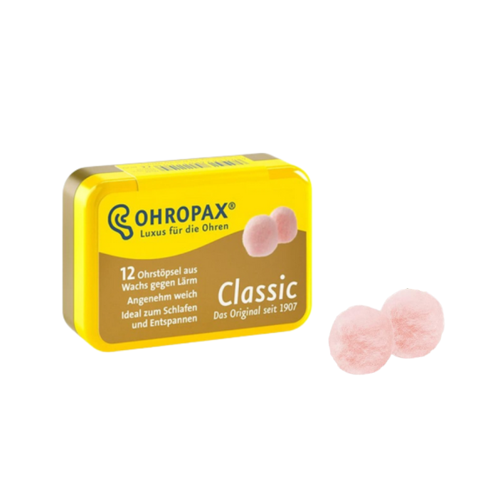 Set 6 perechi dopuri de urechi Ohropax Classic, din ceara moale si vata de bumbac, pentru reducerea zgomotului, confortabil, eficient [2]