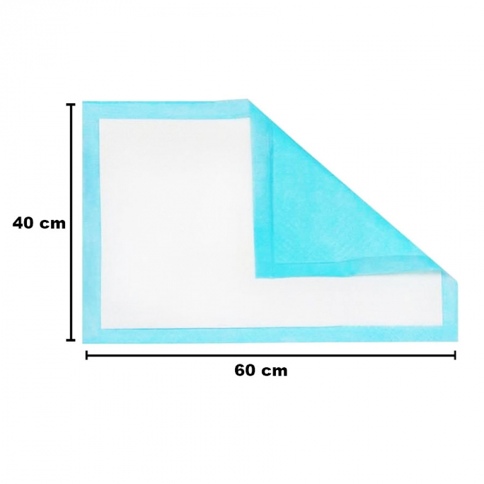 Aleze (paturici) absorbante de unica folosinta ZARYS, protectii pentru pat, 60x40 cm, 25 buc [3]