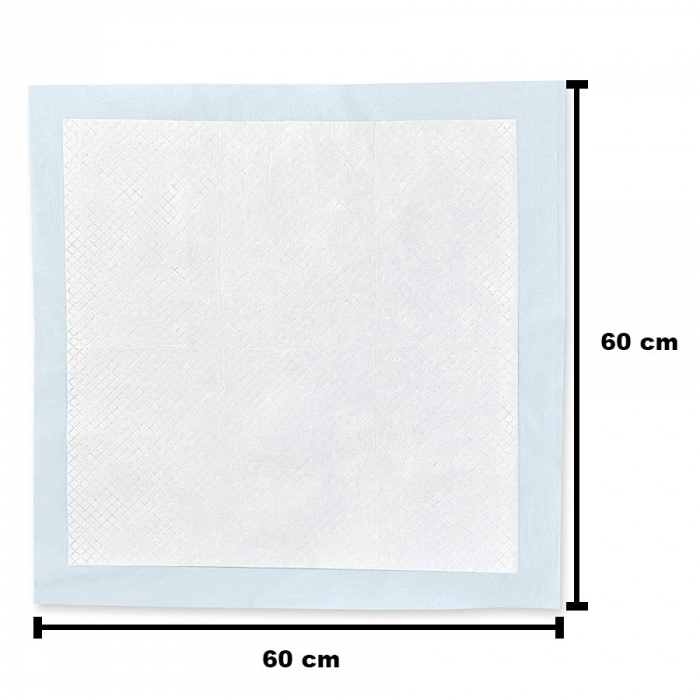 Aleze (paturici) absorbante de unica folosinta ZARYS, protectii pentru pat, 60x60 cm, 25 buc [2]