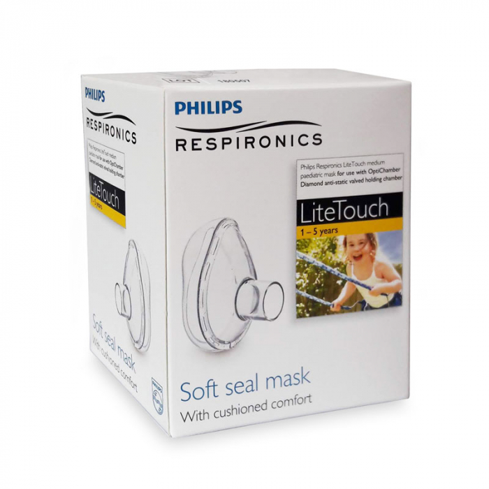 Set Camera de inhalare si Masca medie 1-5 ani LiteTouch Philips Respironics [6]