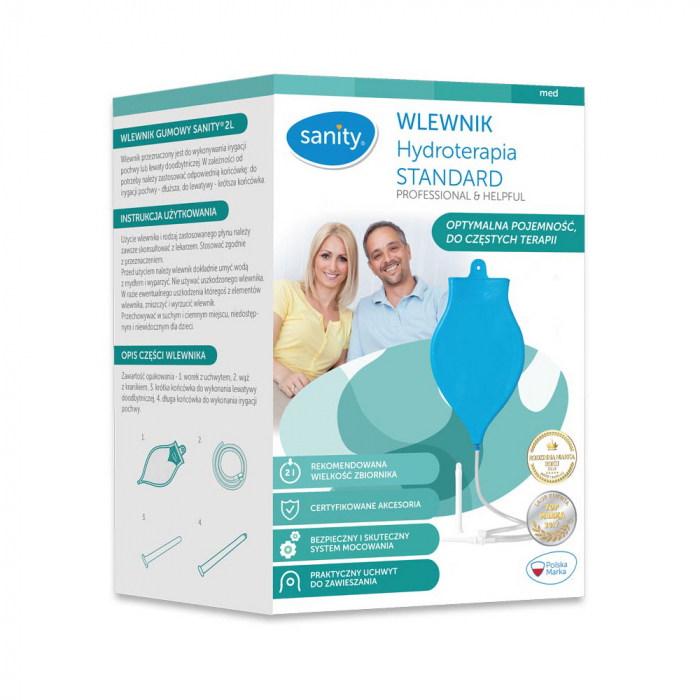 Set enteroclisma Sanity Hydroterapia Standard pentru irigare vaginala si intestinala, capacitate 2 l, Bleu [3]