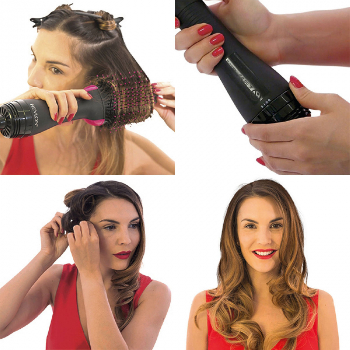 Set perie electrica fixa REVLON One-Step Hair Dryer & Volumizer RVDR5222E2 si geanta transport RedLine Case One [4]