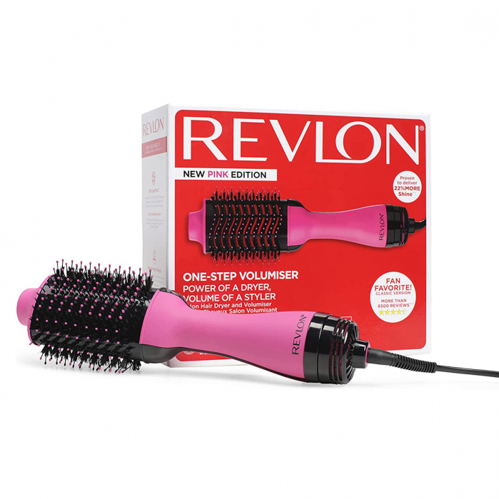 Set perie electrica fixa REVLON One-Step Hair Dryer & Volumizer RVDR5222PE roz si geanta transport RedLine Case One [6]