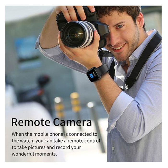 Smartwatch L18S Black, monitorizare puls, tensiune, nivel de oxigen din sange, somn, notificari din aplicatii, ecran 1.3 inch din sticla securizata, curea silicon, incarcare USB [6]