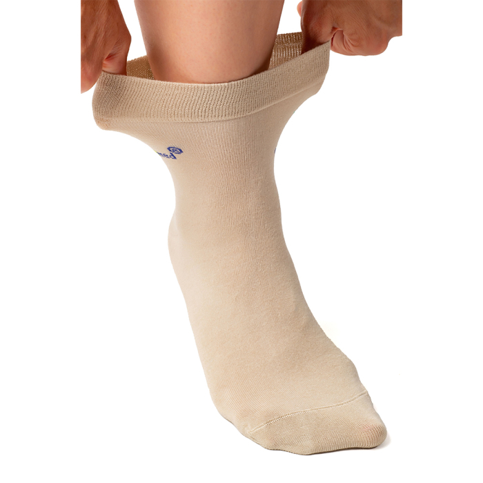 Sosete pentru diabetici For Elite Comfort, pentru barbati, din fibre moi de bambus, delicate cu pielea, cu proprietati antibacteriene si antifungice, marimea 40 - 45, Bej [2]