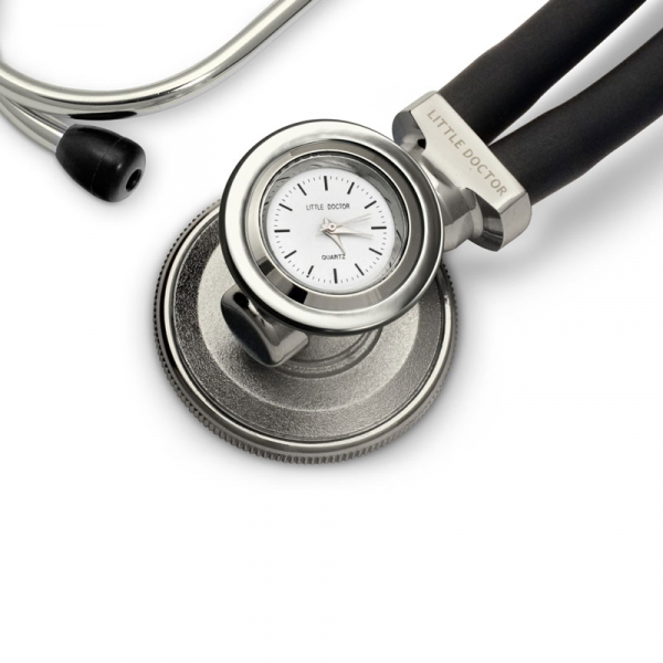 Stetoscop Little Doctor LD SteTime cu ceas, 2 tuburi, lungime tub 56cm, Negru/Inox [3]