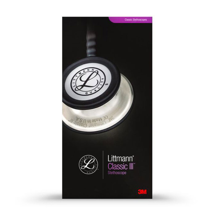 Stetoscop 3M Littmann Classic III 5811, utilizare adulti si copii, Negru Smoke [6]