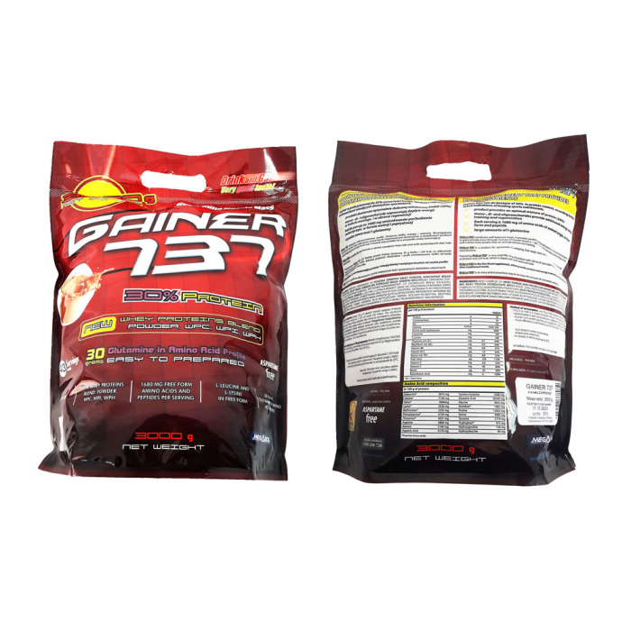 Supliment de proteine Megabol Gainer 737, 3 kg, gainer puternic si complex pentru cresterea masei musculare [4]