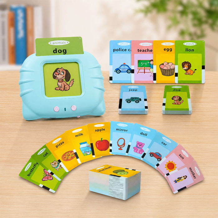 Tableta educativa pentru invatarea limbii engleze, cititor electronic interactiv, 224 carduri cuvinte si imagini, incarcare USB [3]