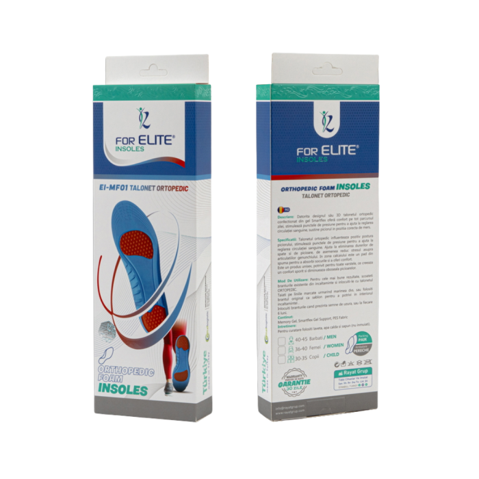 Talonete For Elite Ortopedic, pentru copii, din spuma ortopedica si gel Smartflex, design 3D, usor de decupat, marimea 30 - 35 [3]