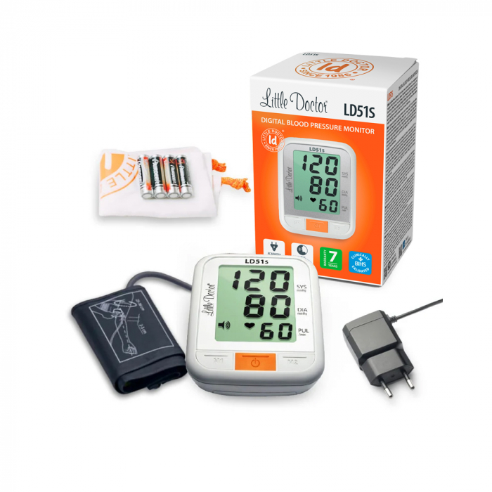 Tensiometru de brat Little Doctor LD 51S, anuntare vocala limba romana, adaptor inclus, validat clinic, potrivit pentru nevazatori [4]