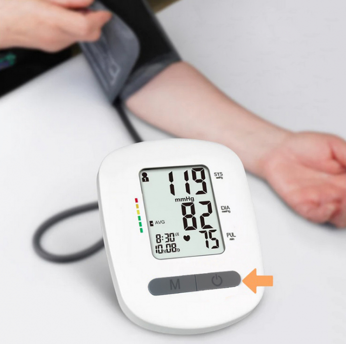 Tensiometru electronic de brat RedLine DBP-1351, manseta 22 - 36 cm, memorare 2 utilizatori, 120 seturi de memorie, Alb [2]