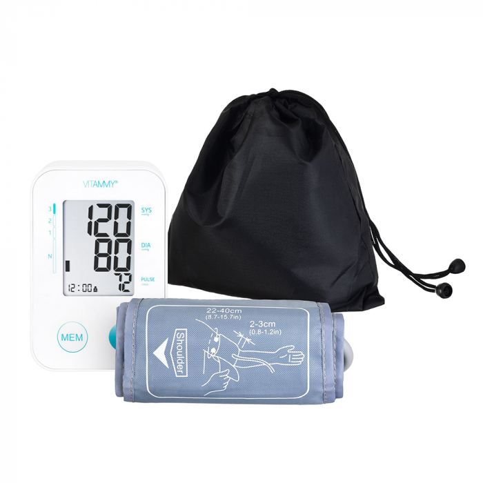Tensiometru electronic de brat VITAMMY Next Basic, mufa USB, masurare in timpul umflarii mansetei, detectare aritmie, detectie miscarea corpului, memorare 2 utilizatori, manseta 22-40 cm, resigilat [6]