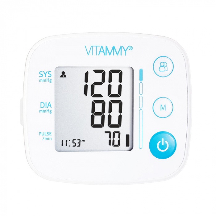 Tensiometru electronic de incheietura VITAMMY Next 0.1, masurare in timpul umflarii mansetei, detectare aritmie, detectie miscarea corpului, memorare 2 utilizatori, manseta 12.5-21.5 cm, Alb [2]