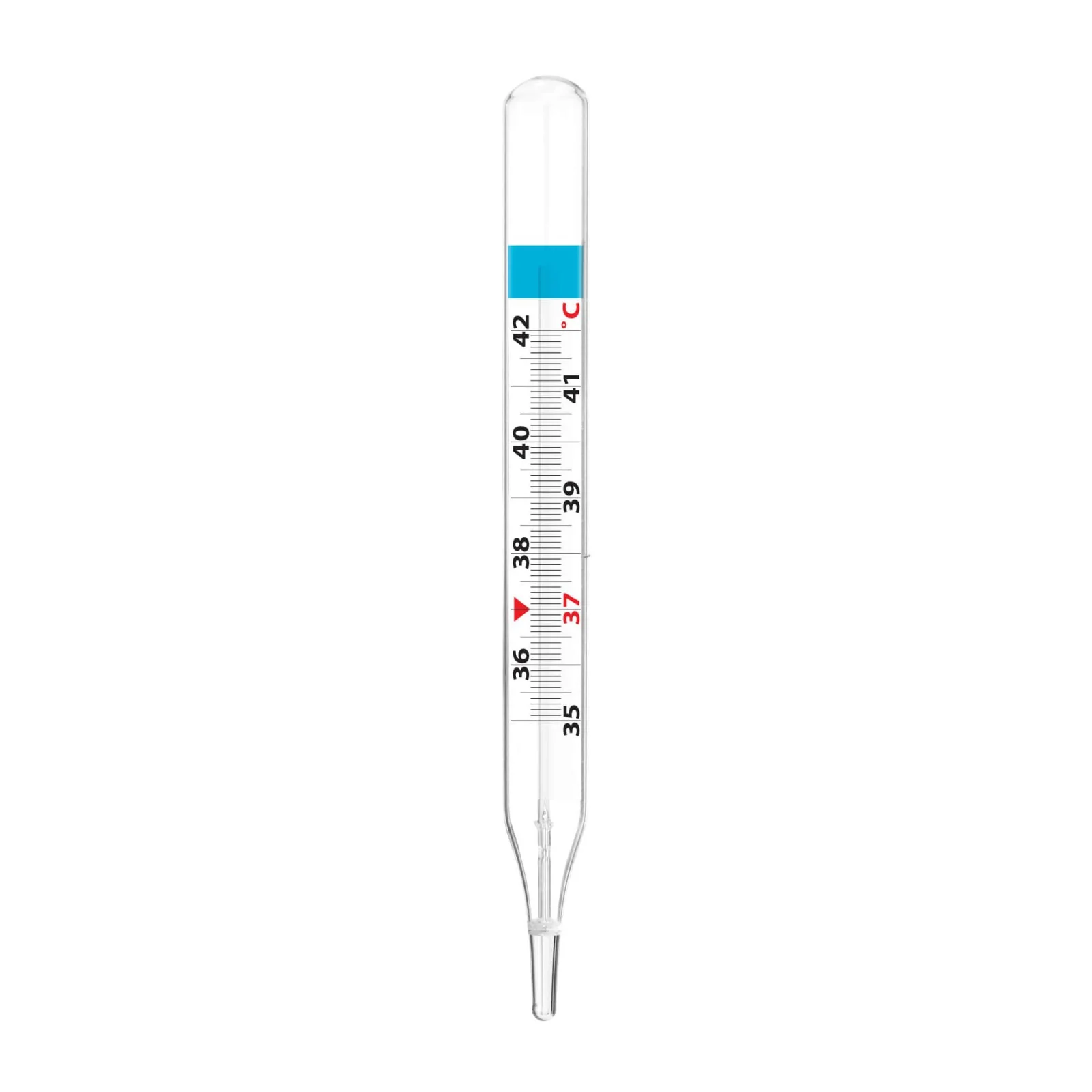 Termometru clasic ecologic Novama White Sigma, cu Galinstan, din sticla, fara mercur, fara baterii, cu agitator, Alb, resigilat [3]