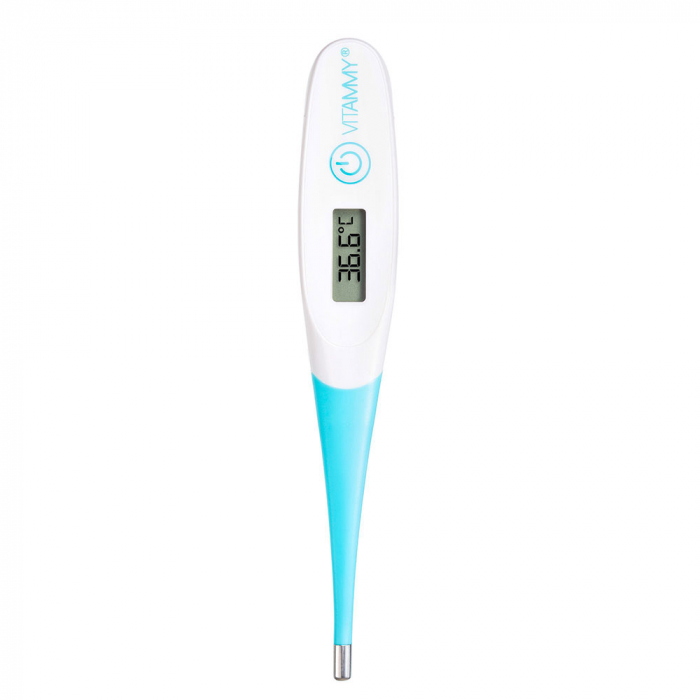 Termometru electronic tip stilou cu varf flexibil Vitammy Nano 3, functie alarma pentru febra, memorarea ultimei masuratori, husa protectie [2]