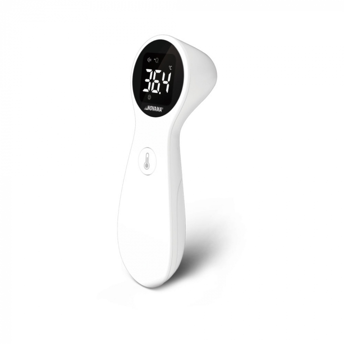 Termometru non-contact cu infrarosu Novama T1S, pentru masurarea temperaturii corpului si a suprafetelor, memorie pentru 30 masuratori, alarma febra, carcasa din silicon, oprire automata [5]