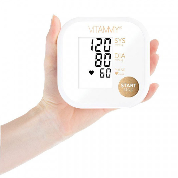 Tensiometru electronic de brat VITAMMY Ultra Beat, manseta 22-42 cm, Alb/Auriu [5]